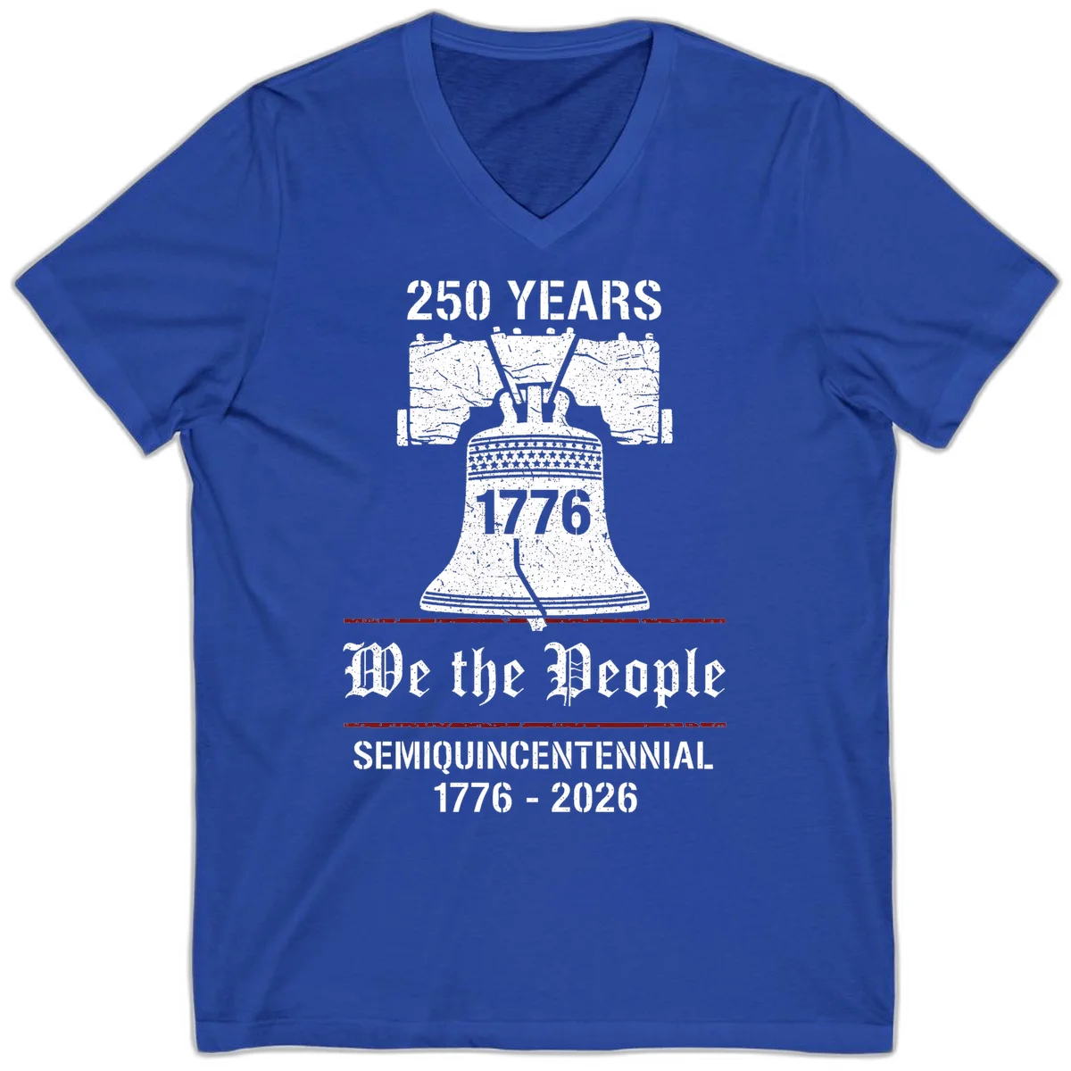 America 250 Liberty Bell V-Neck in True Royal
