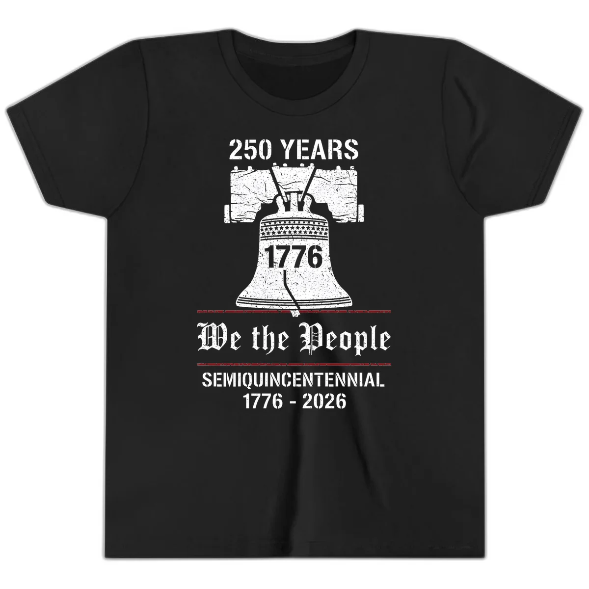 America 250 Liberty Bell Youth Tee in Black