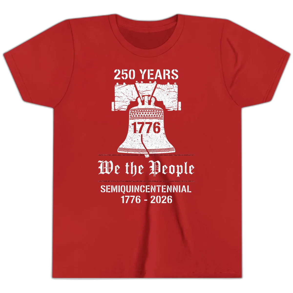 America 250 Liberty Bell Youth Tee in Red