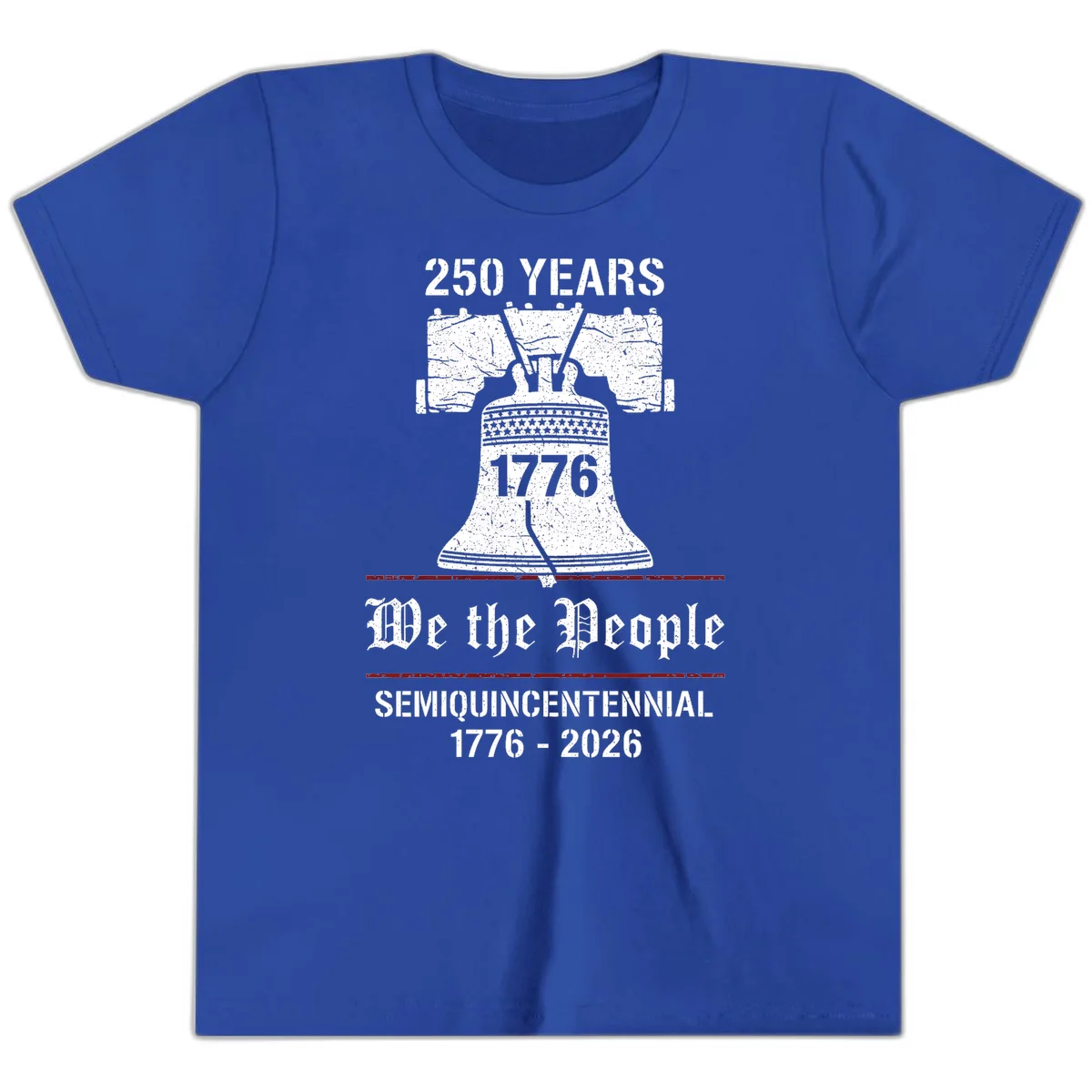 America 250 Liberty Bell Youth Tee in True Royal