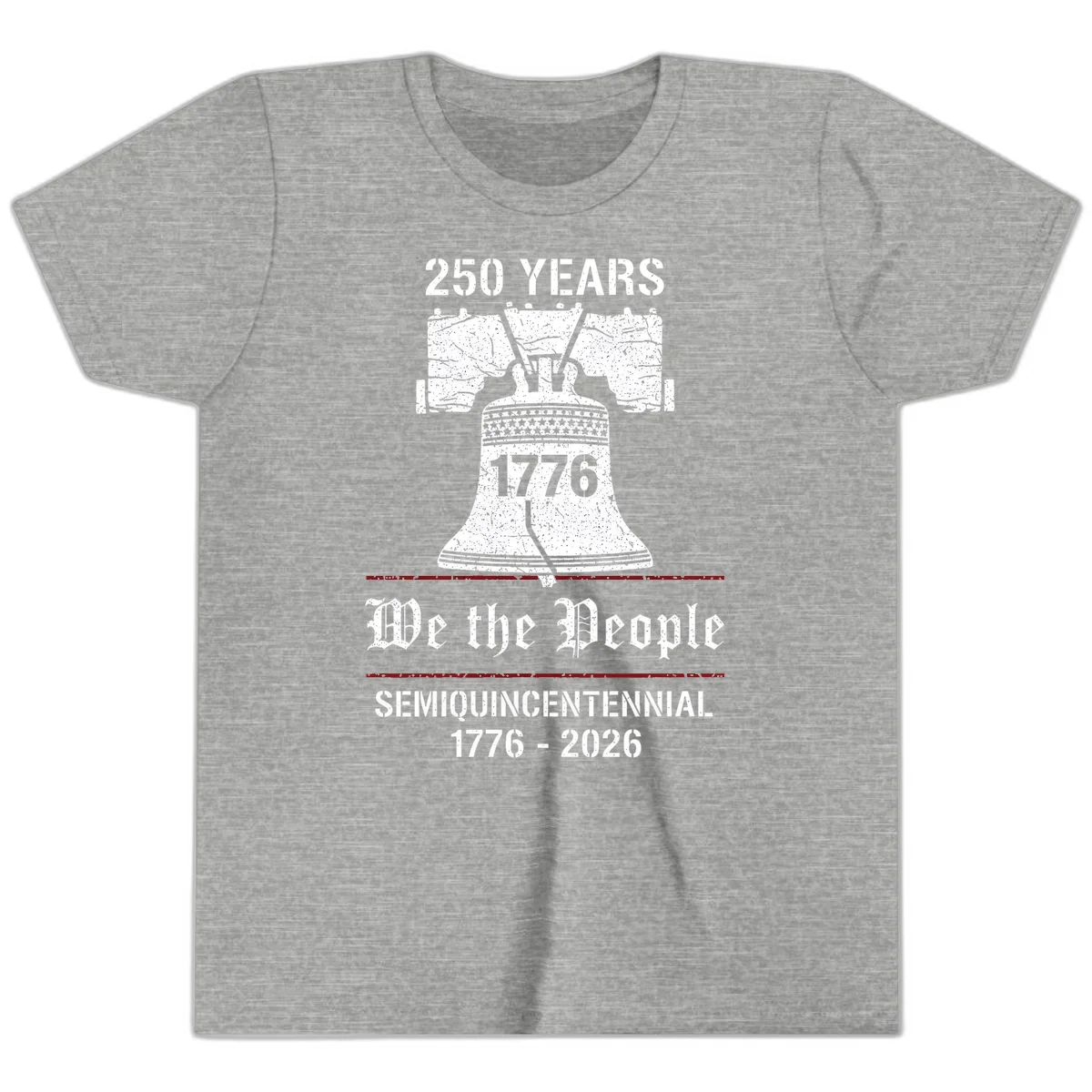 America 250 Liberty Bell Youth Tee in Athletic Heather