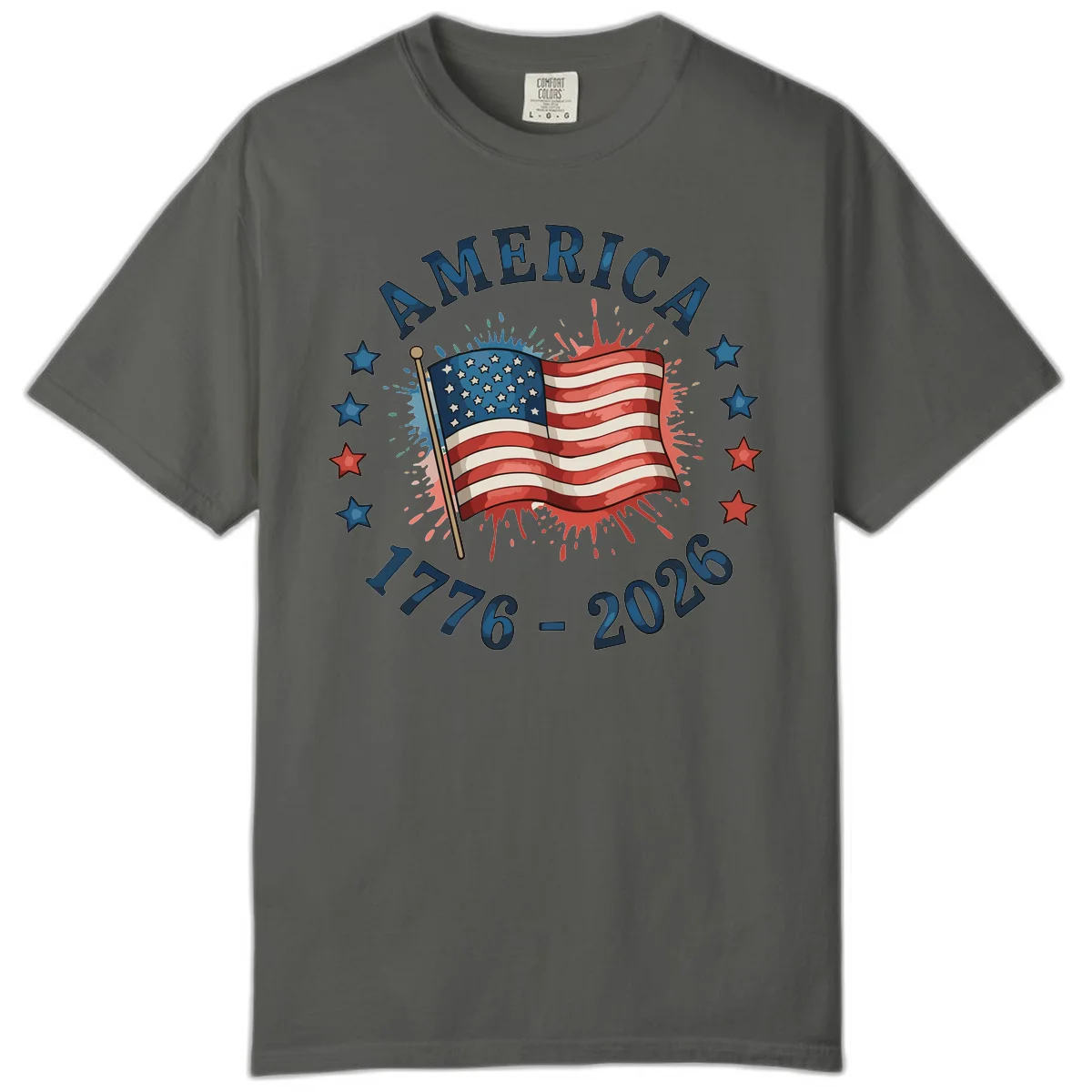 America 250th Anniversary Flag Commemoration Comfort Color in Pepper