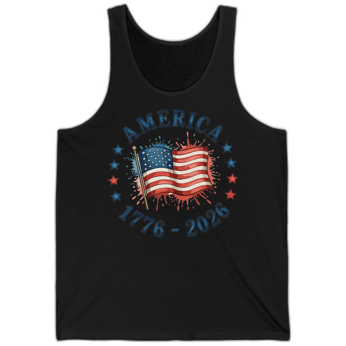 America 250th Anniversary Flag Commemoration Tank in Black