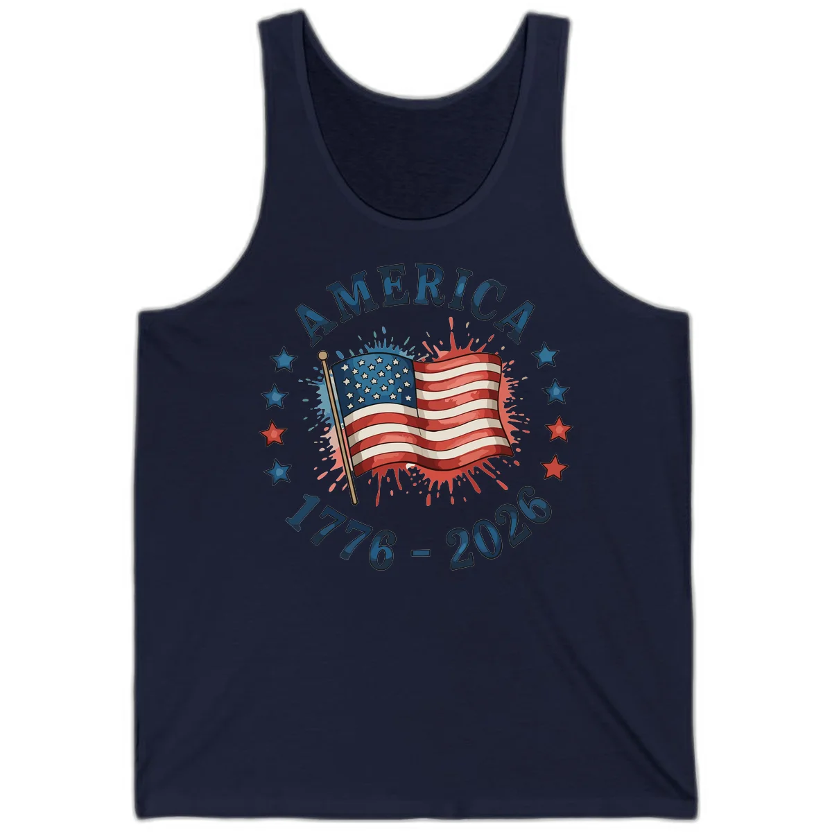 America 250th Anniversary Flag Commemoration Tank in Navy