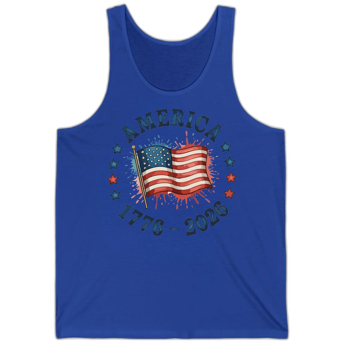 America 250th Anniversary Flag Commemoration Tank in True Royal