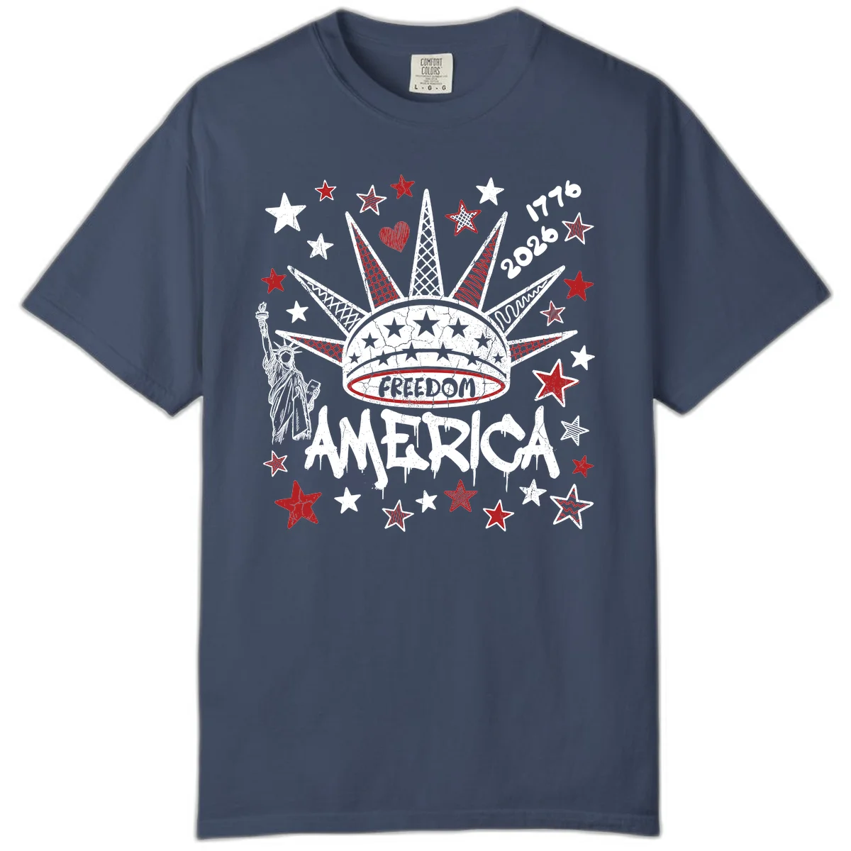 America's 250th Freedom Celebration Est 1776 2026 Comfort Color in Midnight