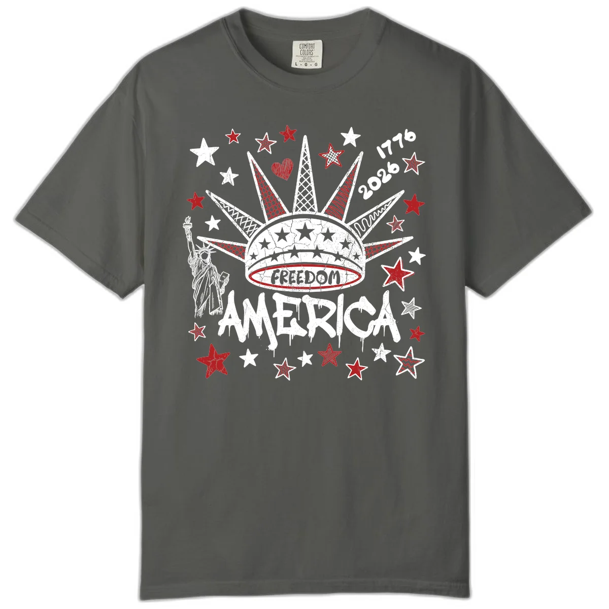 America's 250th Freedom Celebration Est 1776 2026 Comfort Color in Pepper
