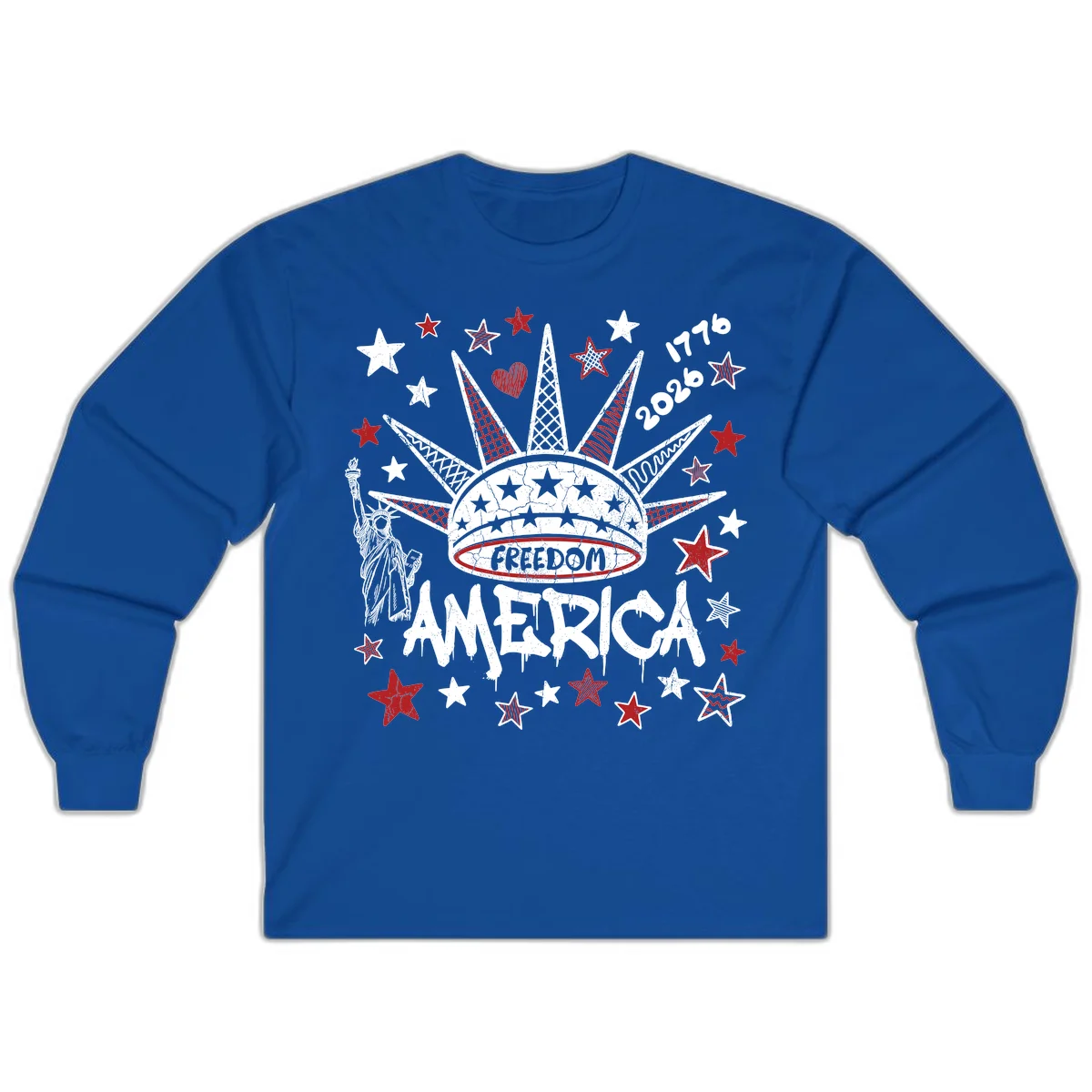 America's 250th Freedom Celebration Est 1776 2026 Long Sleeve in Royal