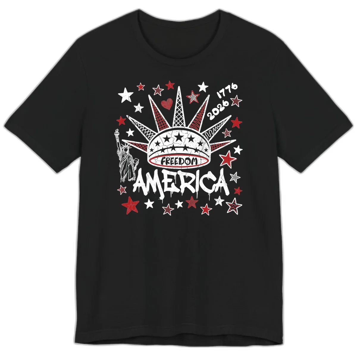 America's 250th Freedom Celebration Est 1776 2026 Premium T-Shirt in Black