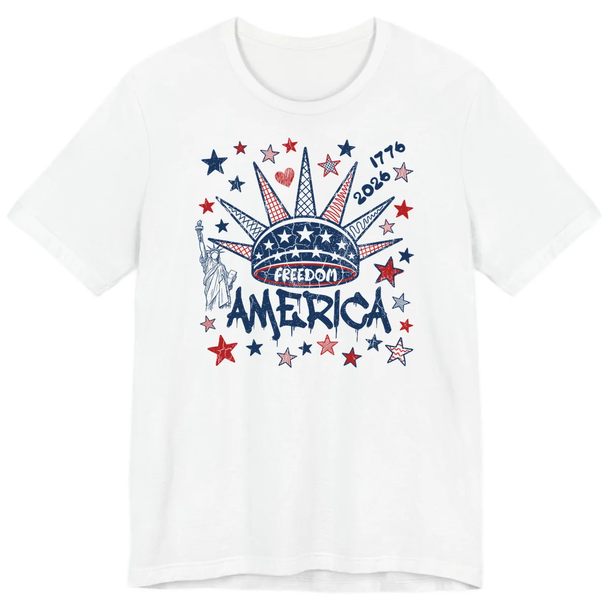 America's 250th Freedom Celebration Est 1776 2026 Premium T-Shirt in White