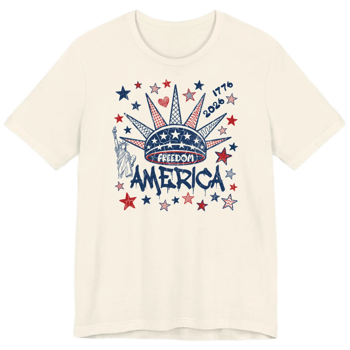 America's 250th Freedom Celebration Est 1776 2026 Premium T-Shirt in Natural