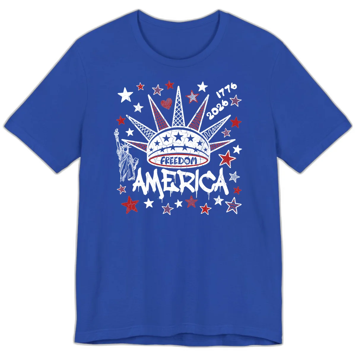 America's 250th Freedom Celebration Est 1776 2026 Premium T-Shirt in True Royal