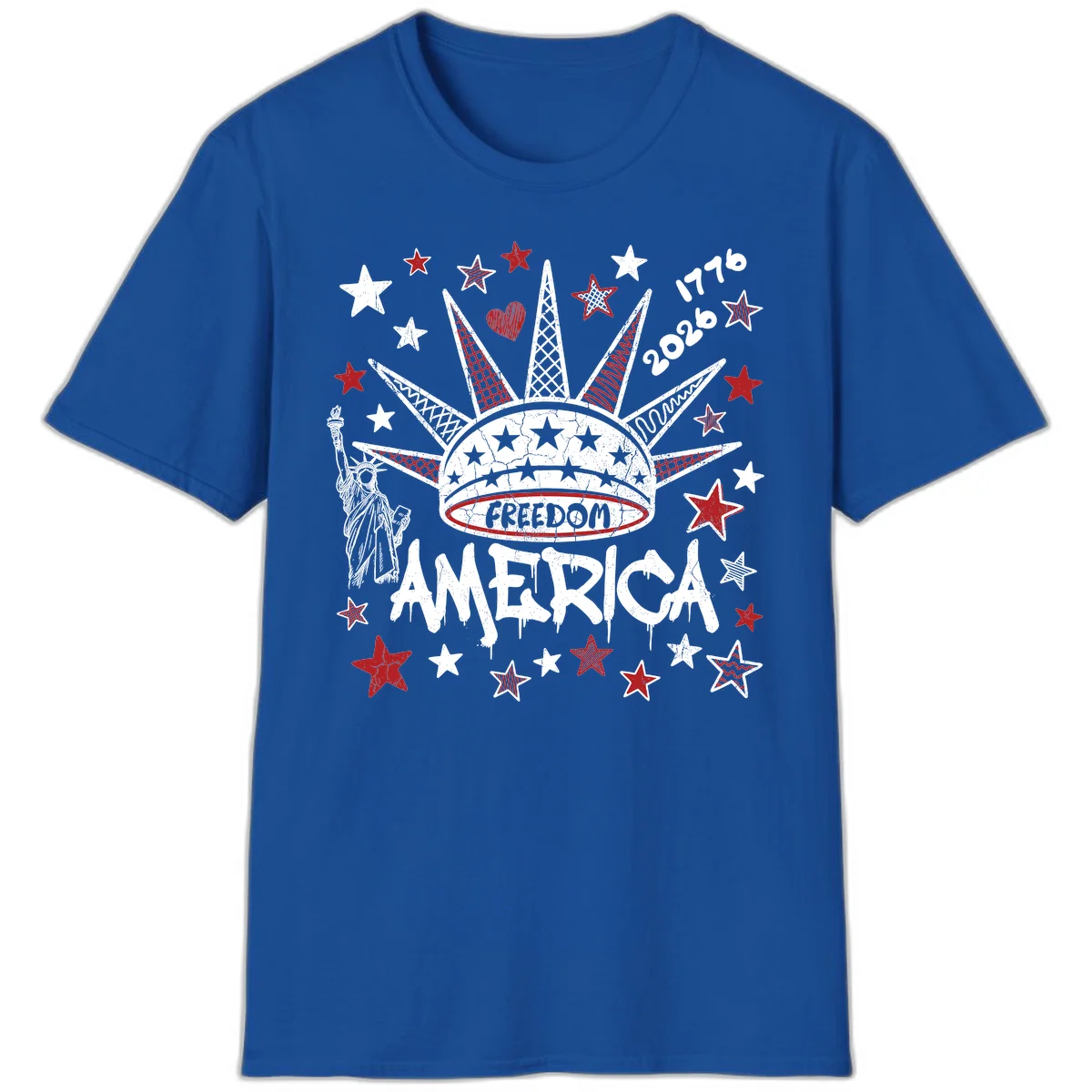 America's 250th Freedom Celebration Est 1776 2026 T-Shirt in Royal