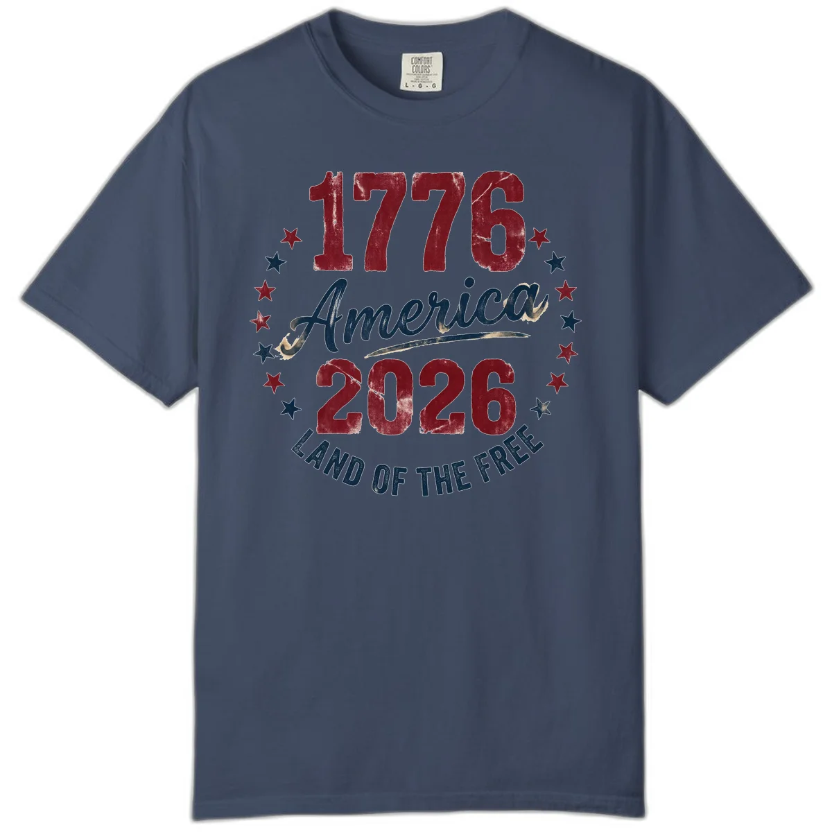 1776 America 2026 Comfort Tee in Midnight