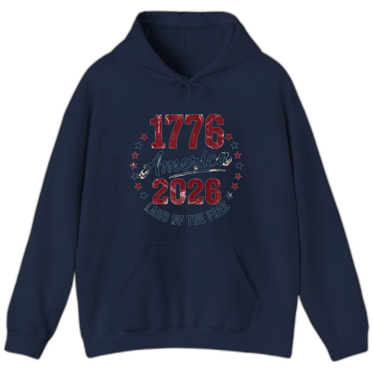 1776 America 2026 Hoodie in Navy