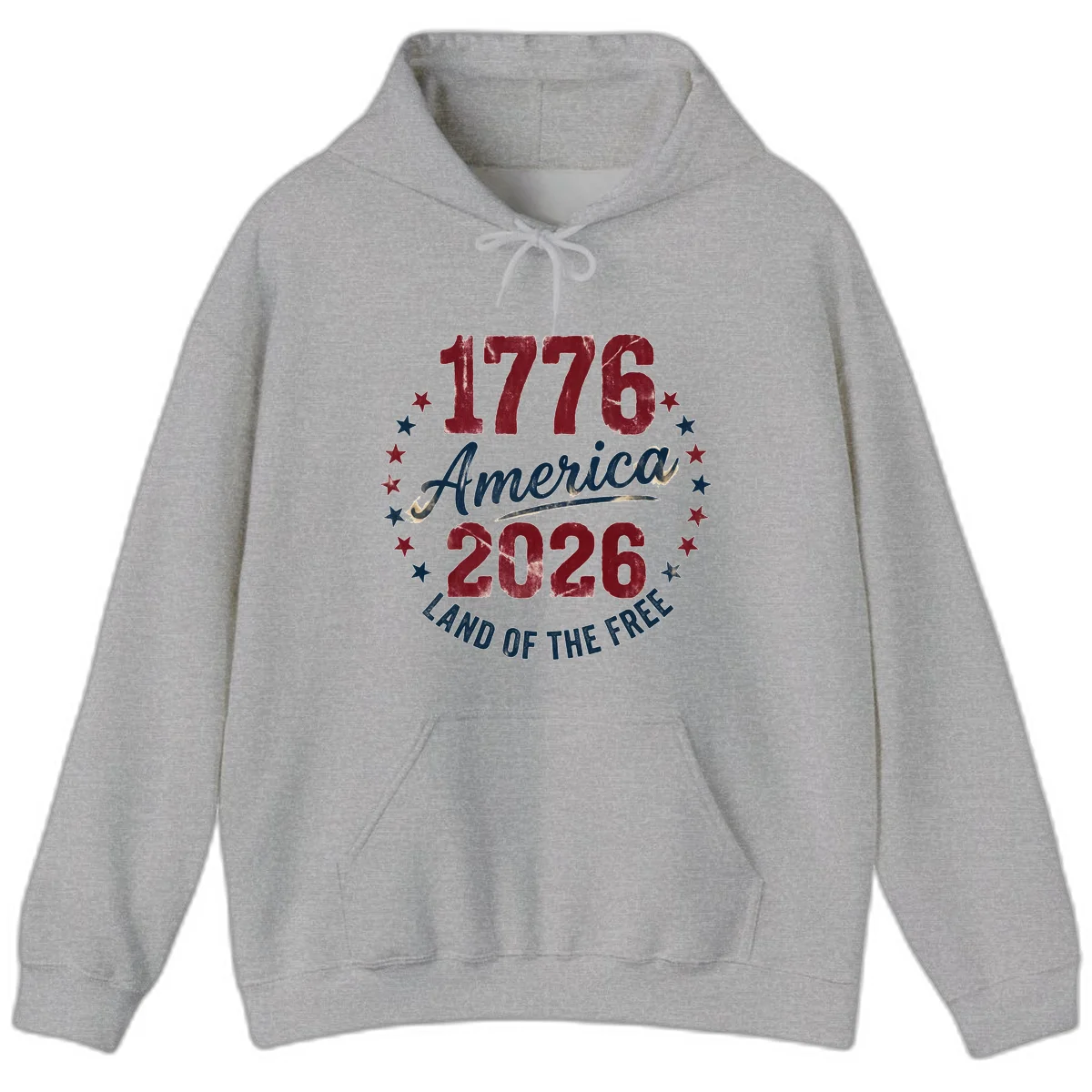1776 America 2026 Hoodie in Sport Grey