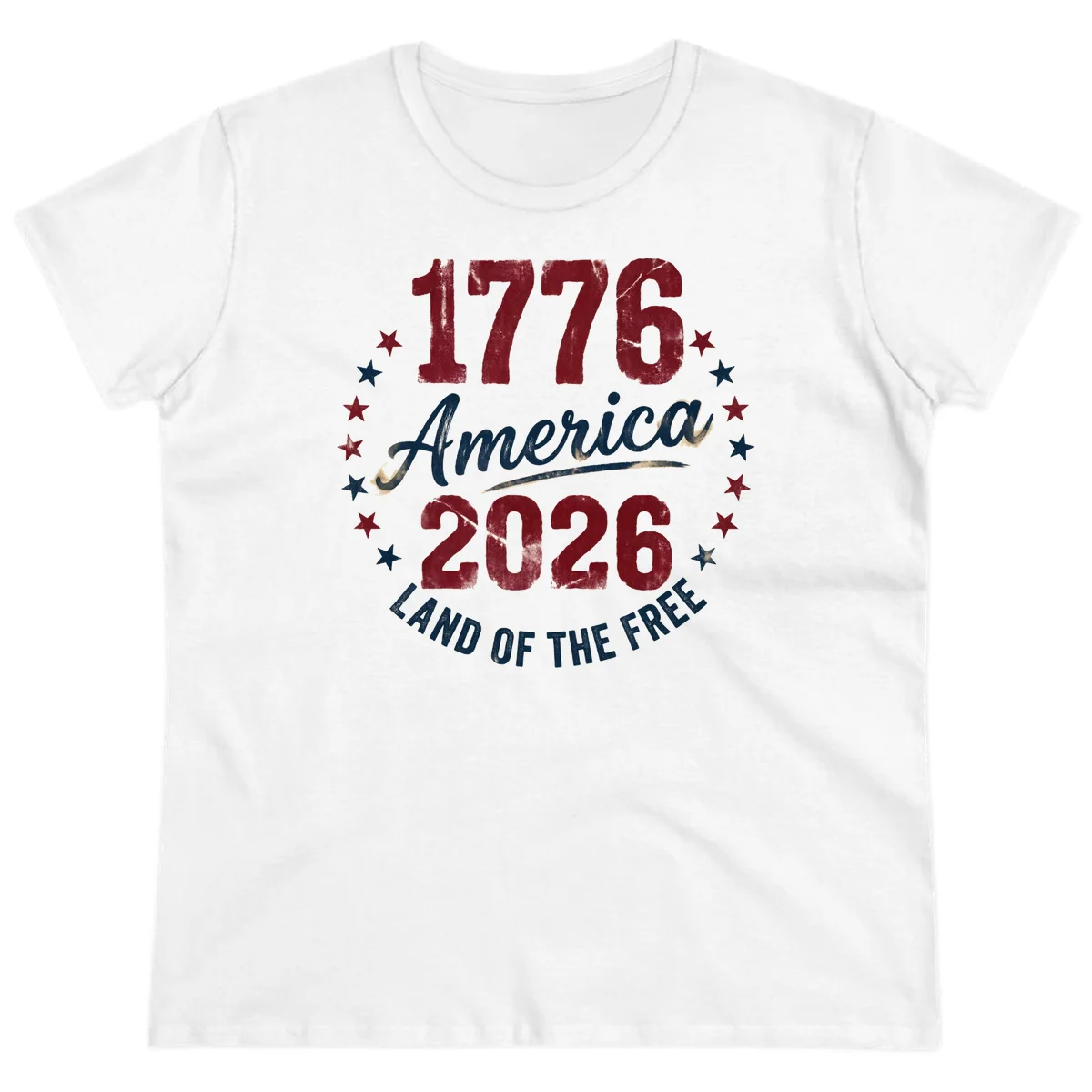 1776 America 2026 Ladies Tee in White