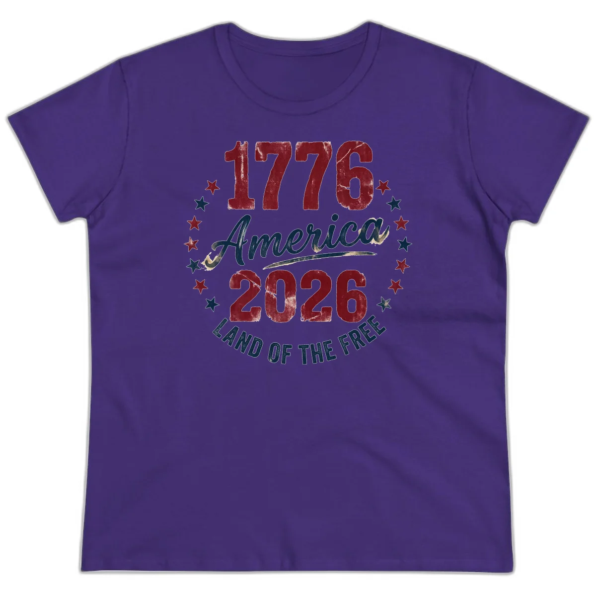 1776 America 2026 Ladies Tee in Purple