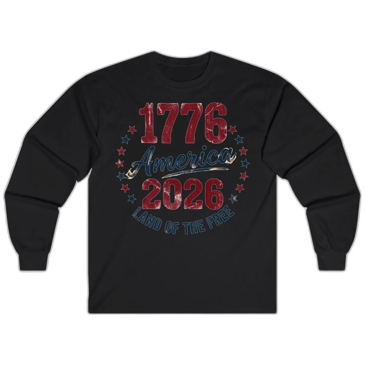 1776 America 2026 Long Sleeve in Black