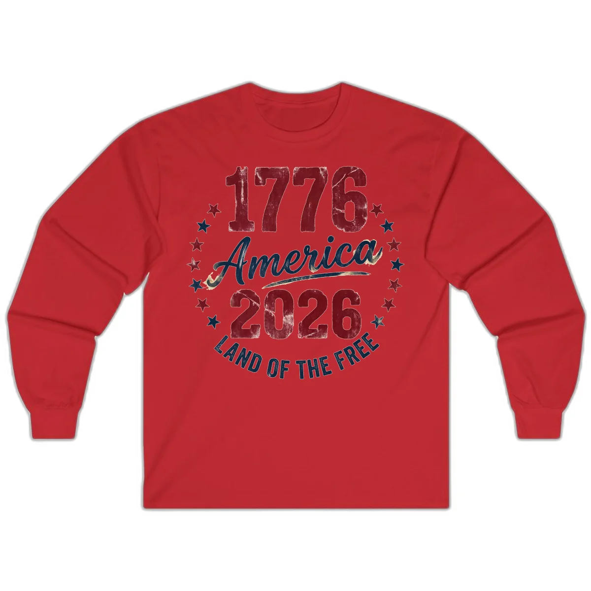 1776 America 2026 Long Sleeve in Red
