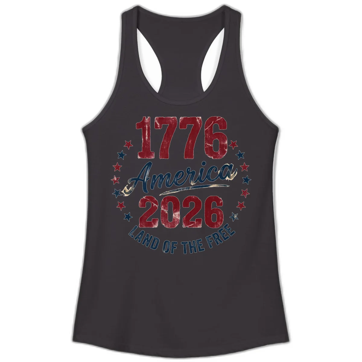 1776 America 2026 Ladies Tank in Black