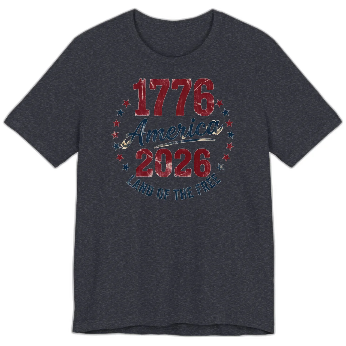 1776 America 2026 Premium T-Shirt in Heather Navy