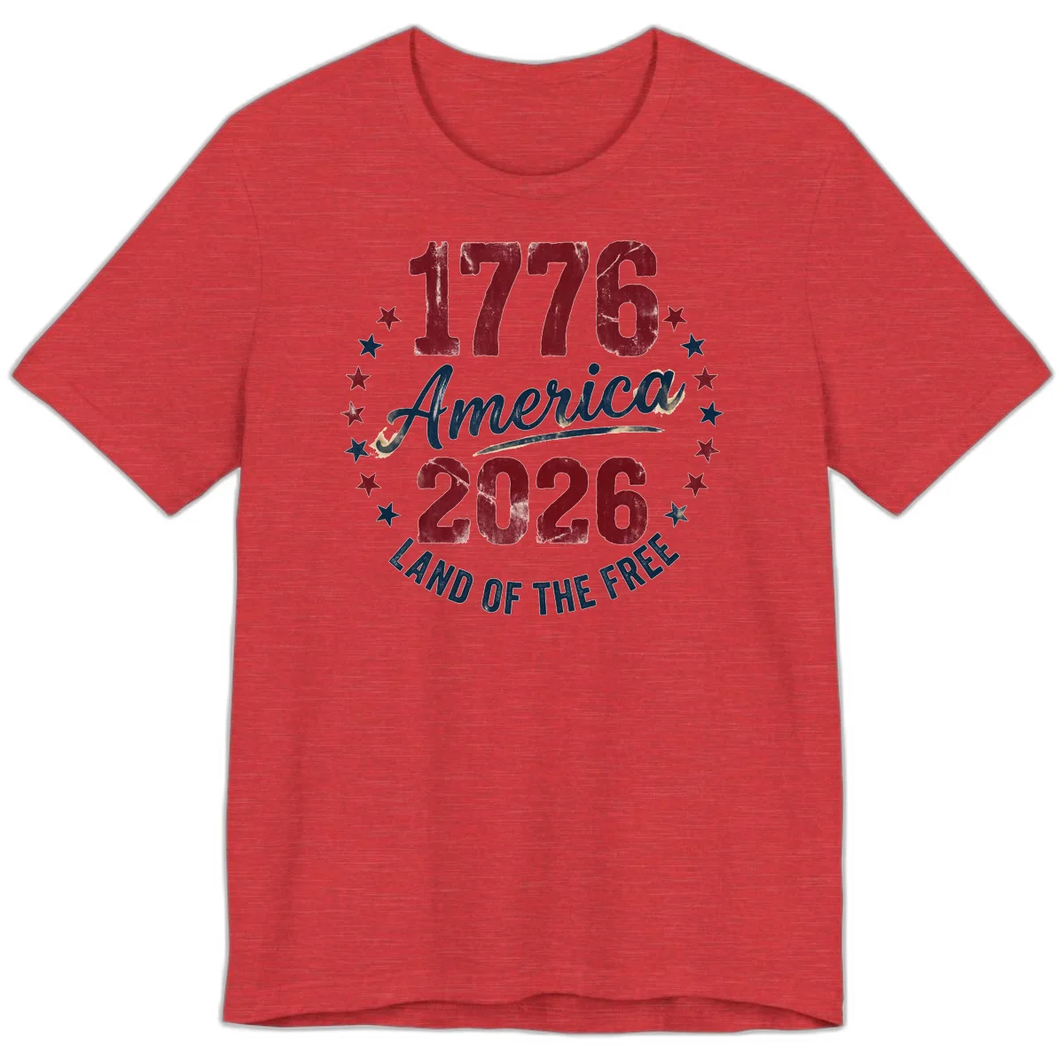 1776 America 2026 Premium T-Shirt in Heather Red