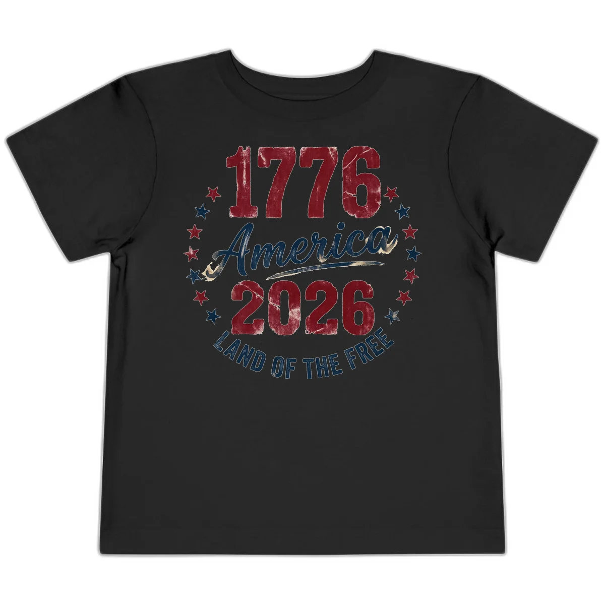1776 America 2026 Toddler T-Shirt in Black