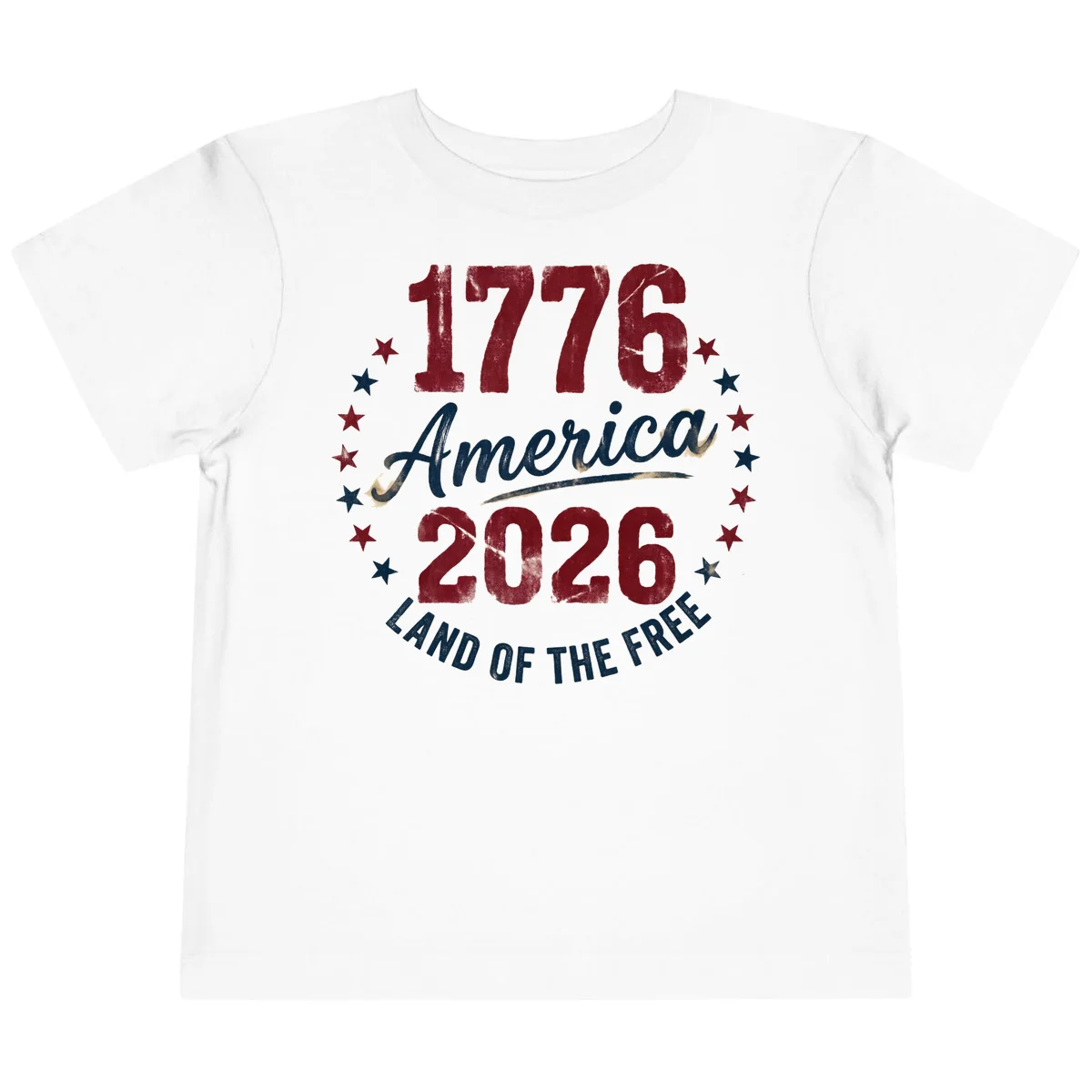 1776 America 2026 Toddler T-Shirt in White