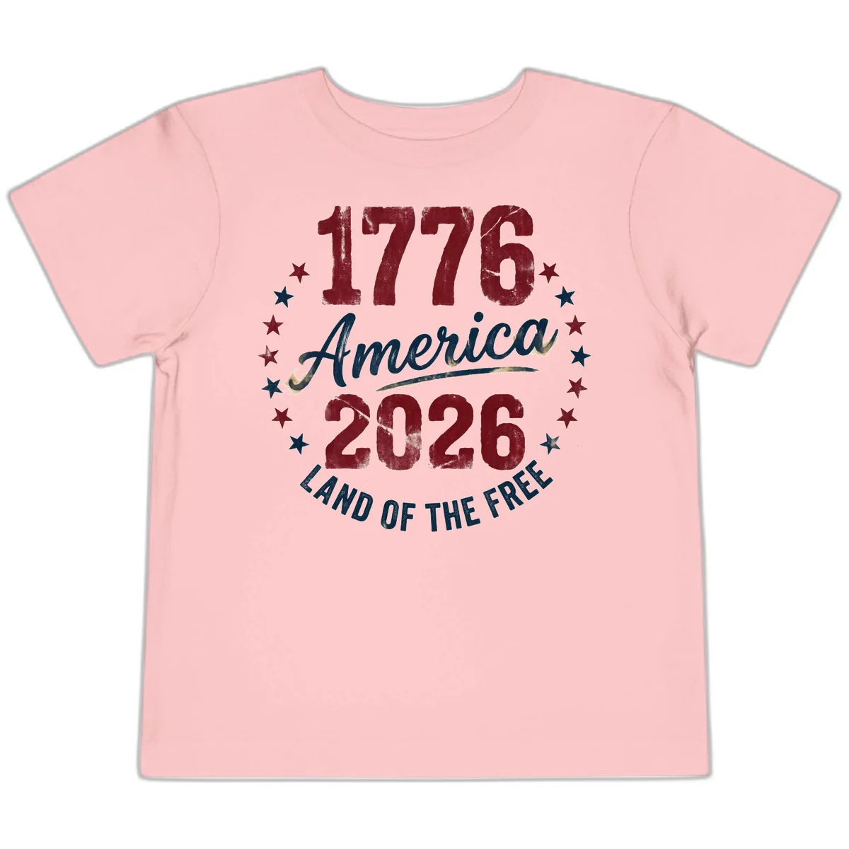 1776 America 2026 Toddler T-Shirt in Pink