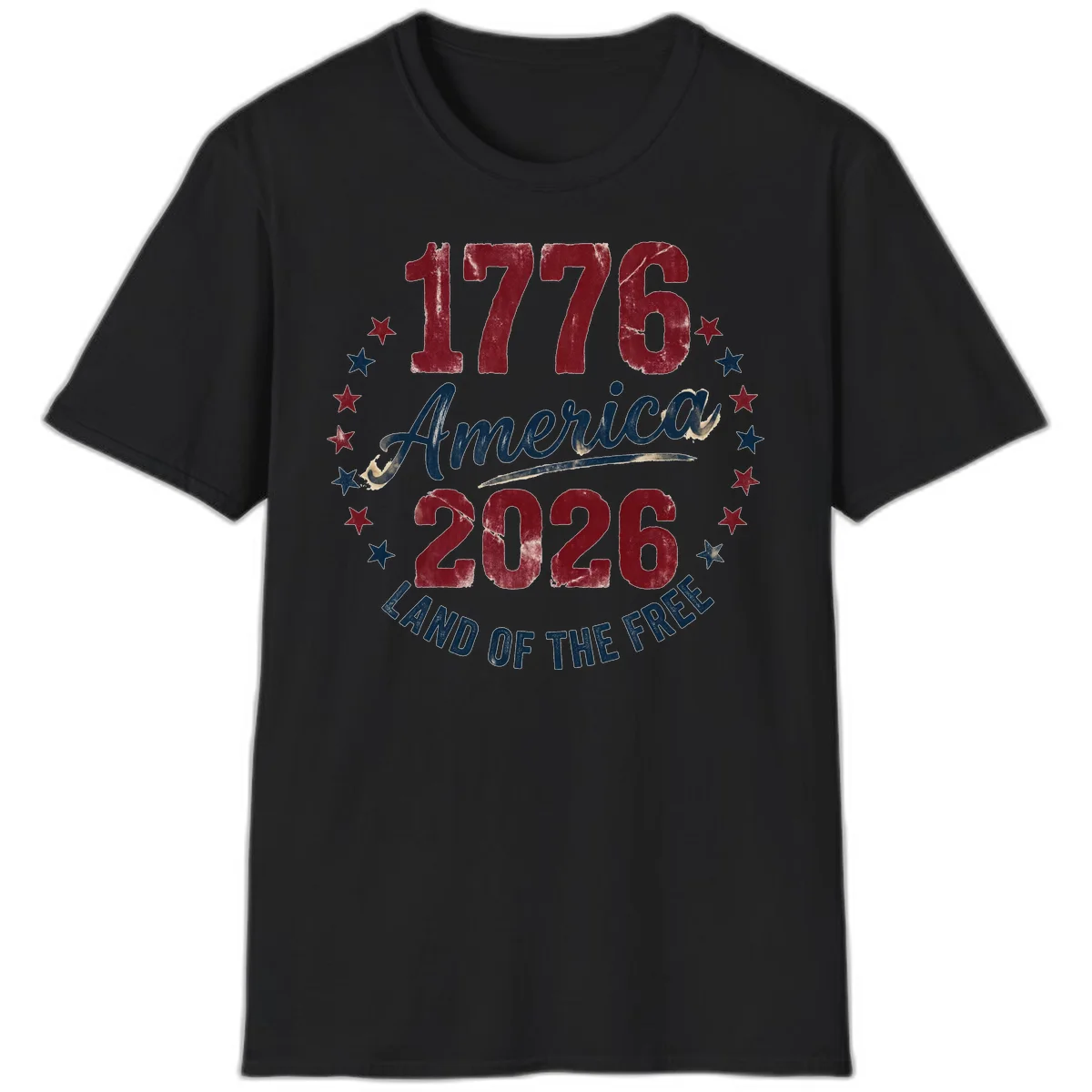 1776 America 2026 T-Shirt in Black