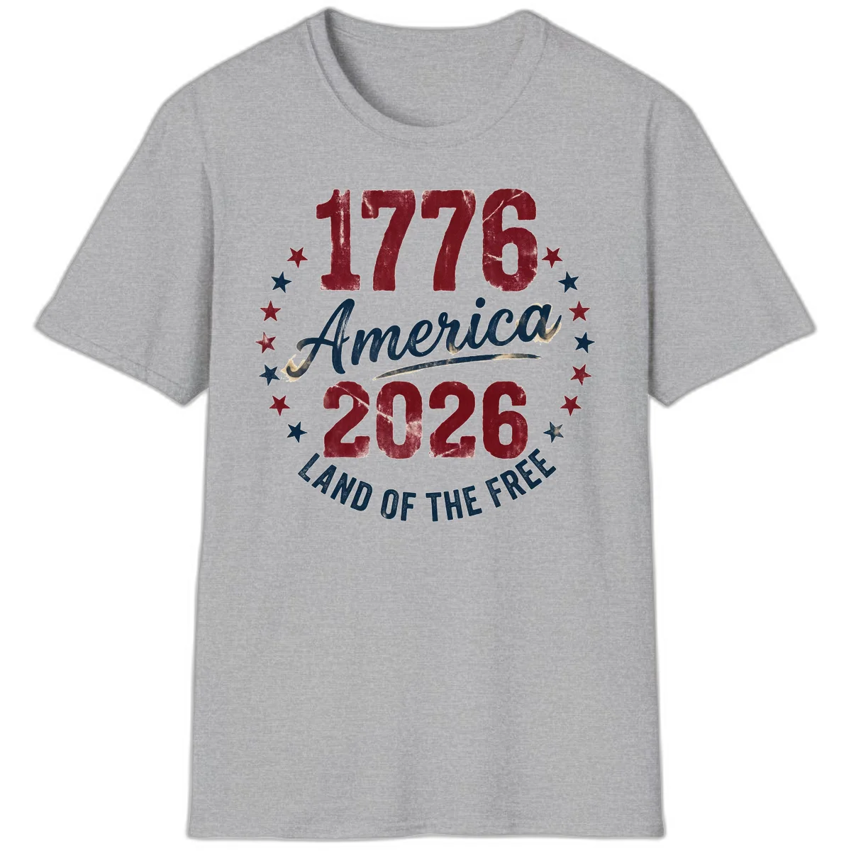 1776 America 2026 T-Shirt in Sport Grey