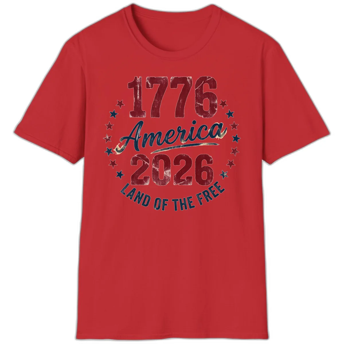 1776 America 2026 T-Shirt in Red