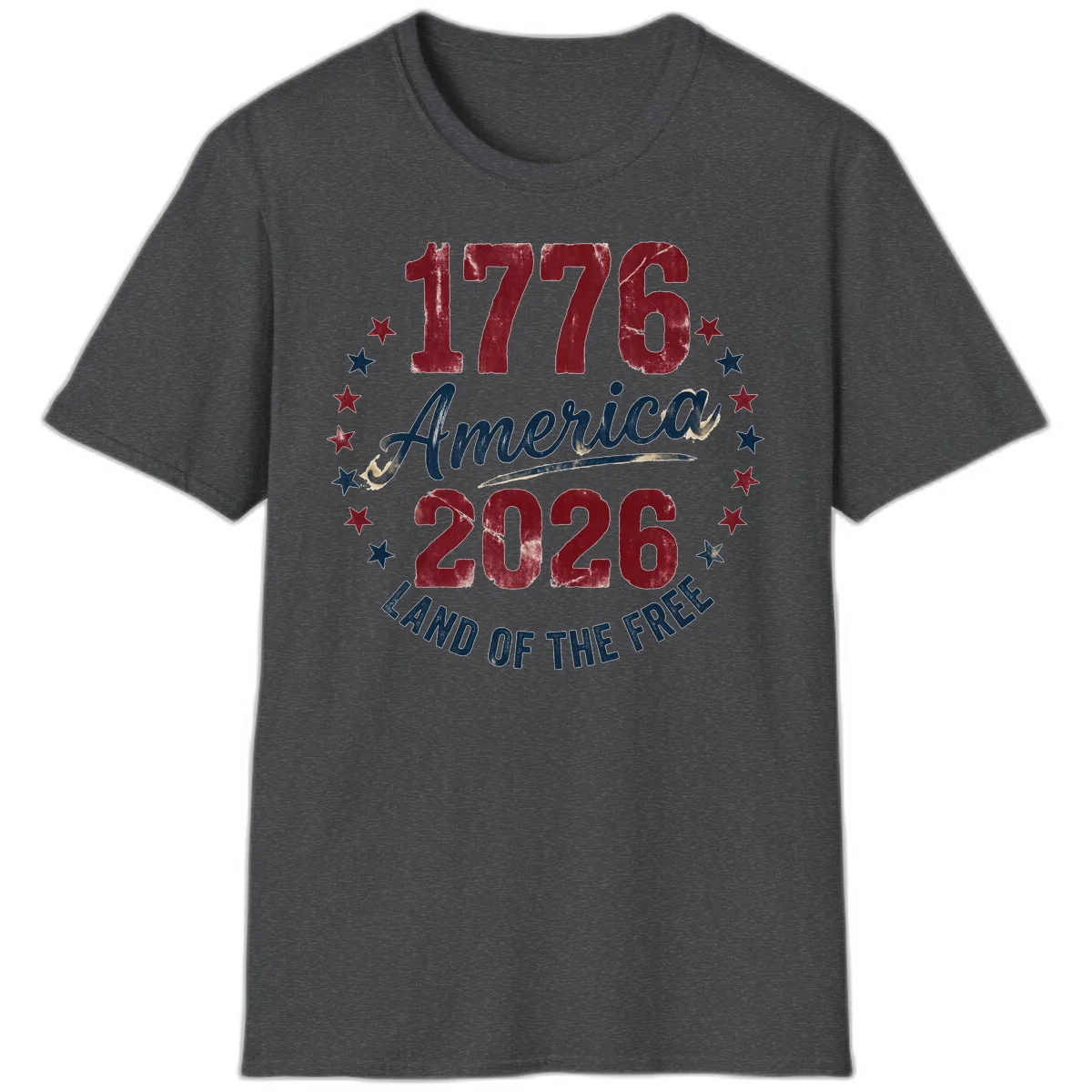 1776 America 2026 T-Shirt in Dark Heather