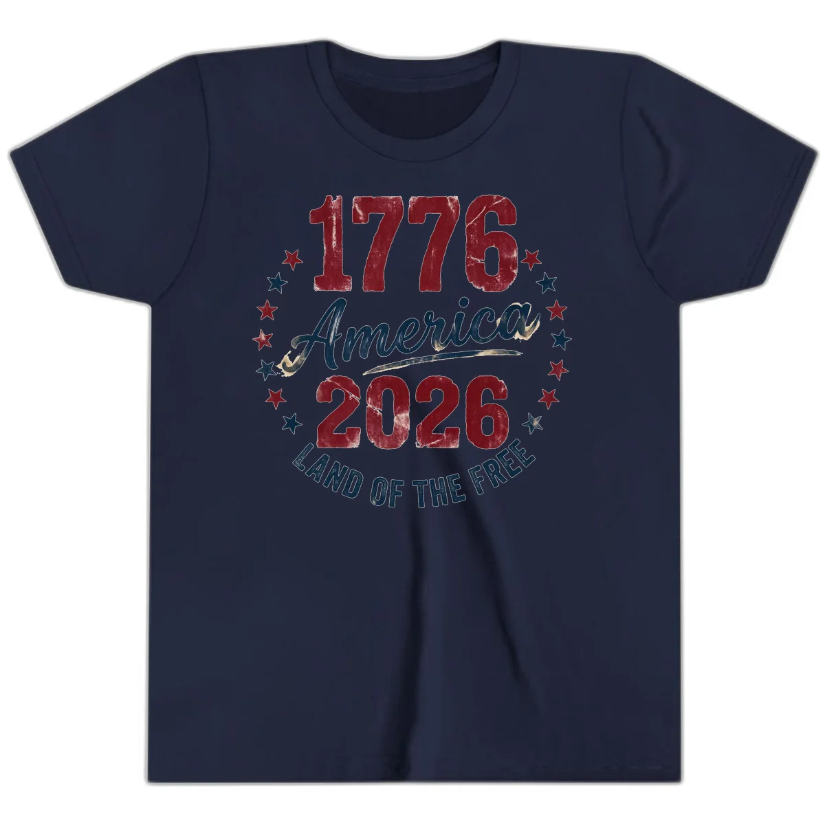 1776 America 2026 Youth T-Shirt in Navy