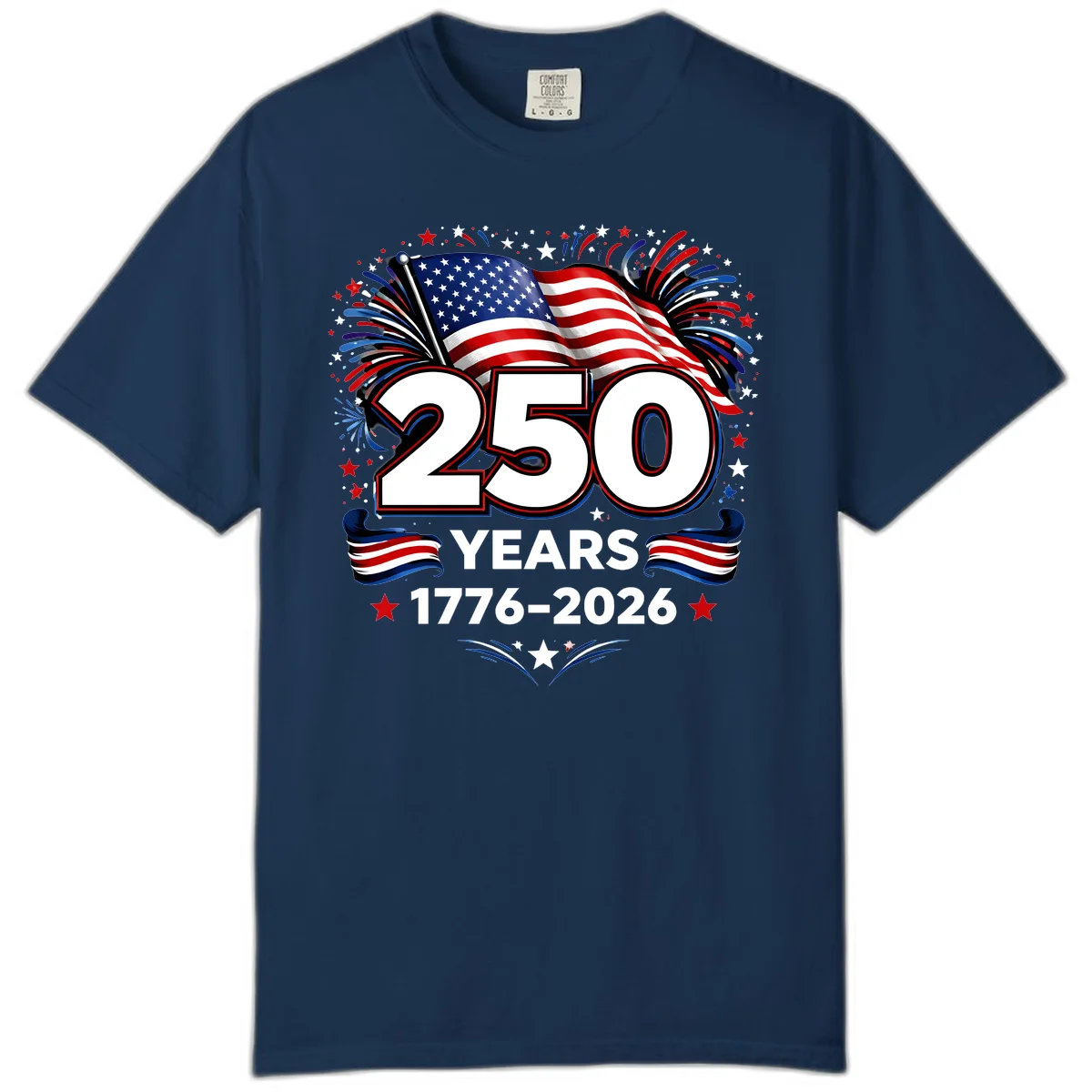America's 250th Anniversary Celebration Design Comfort Color in Navy