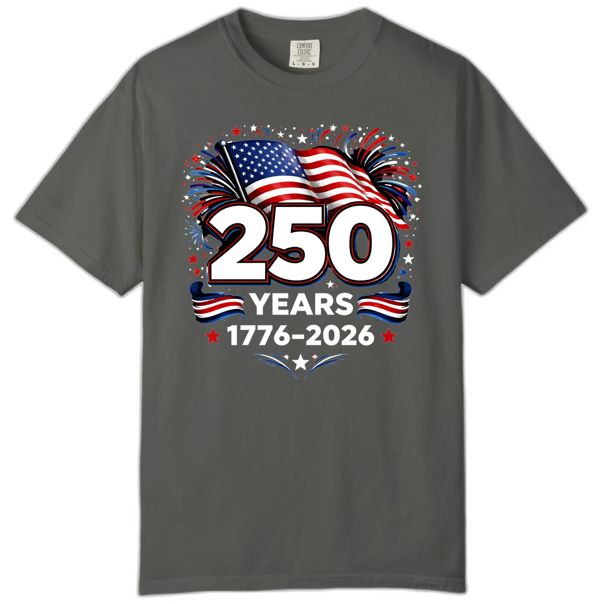 America's 250th Anniversary Celebration Design Comfort Color in Pepper