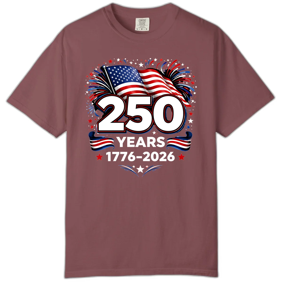 America's 250th Anniversary Celebration Design Comfort Color in Brick