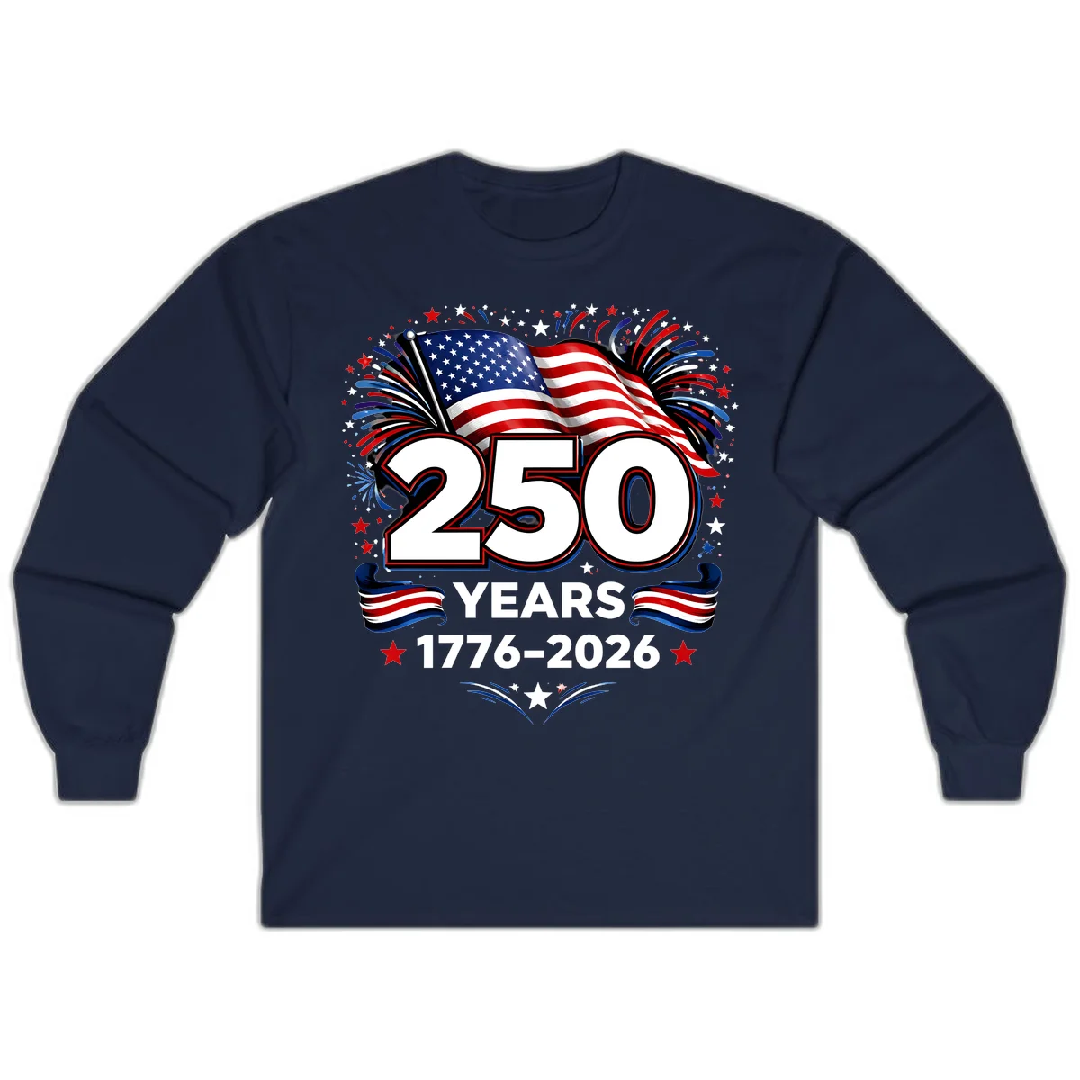 America's 250th Anniversary Celebration Design Long Sleeve in Navy