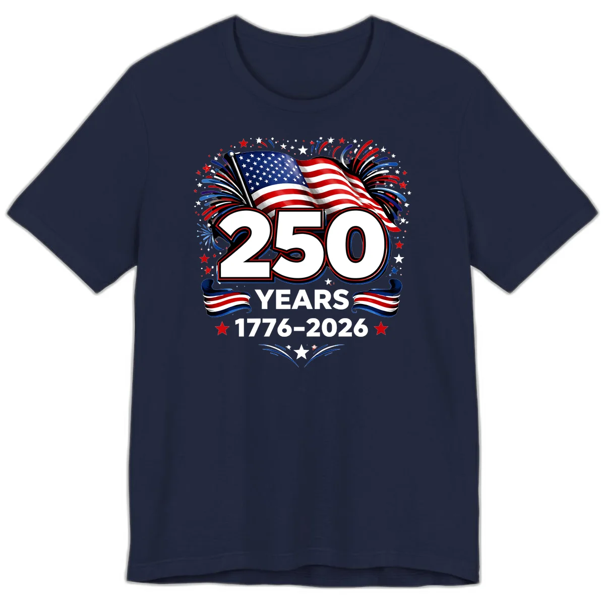 America's 250th Anniversary Celebration Design Premium T-Shirt in Navy