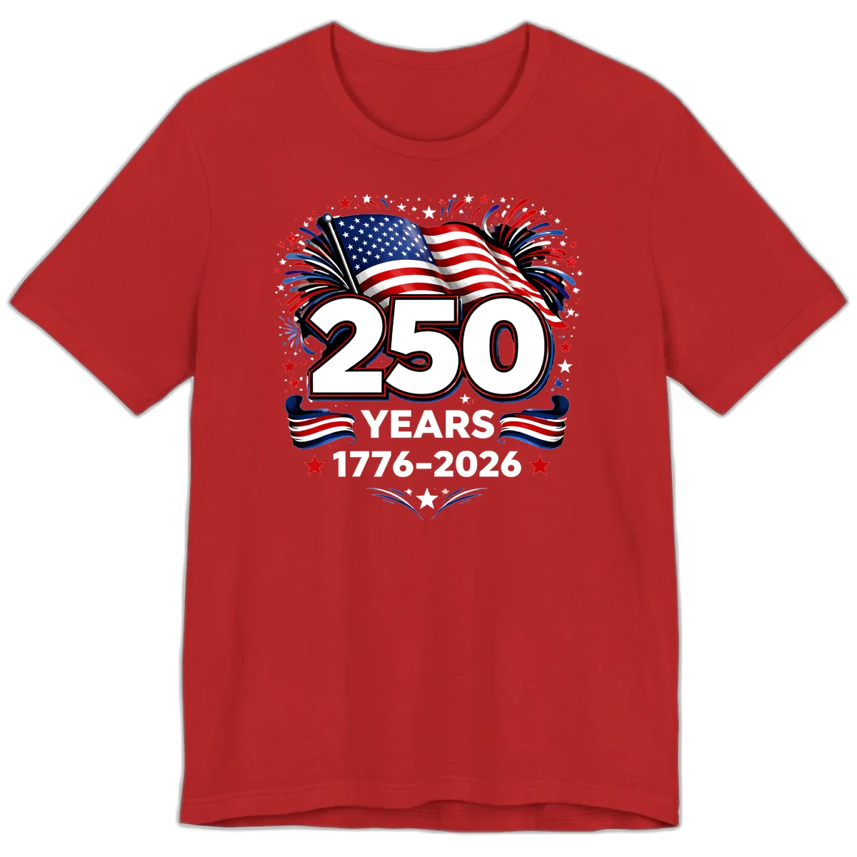 America's 250th Anniversary Celebration Design Premium T-Shirt in Red