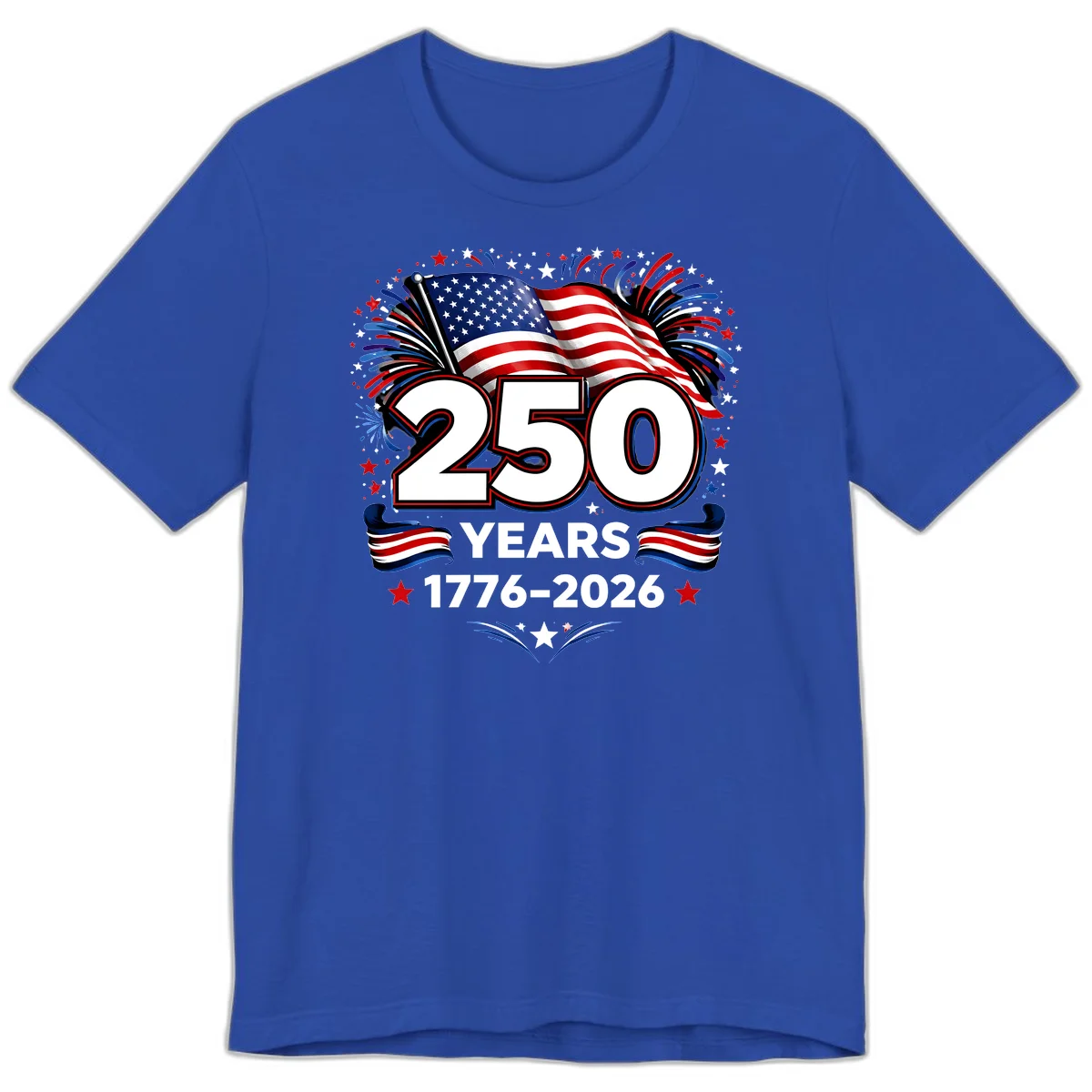 America's 250th Anniversary Celebration Design Premium T-Shirt in True Royal