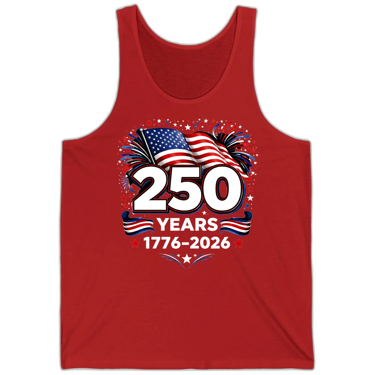 America's 250th Anniversary Celebration Design Tank in Red