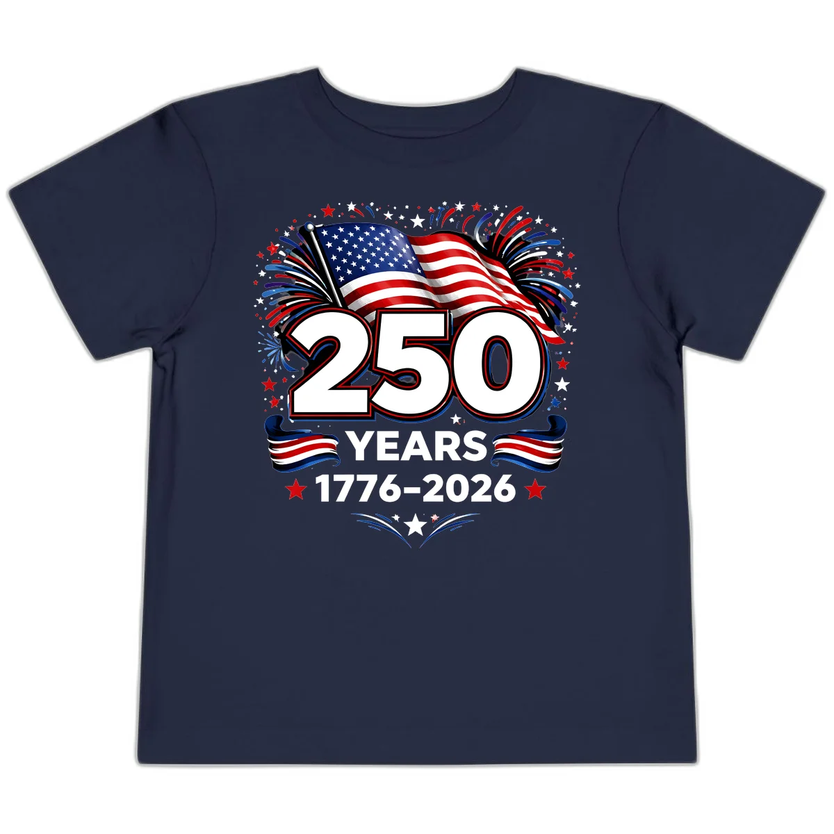 America's 250th Anniversary Celebration Design Toddler T-Shirt in Navy