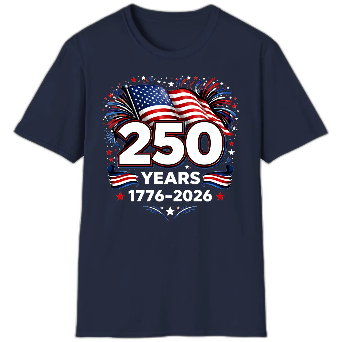 America's 250th Anniversary Celebration Design T-Shirt in Navy