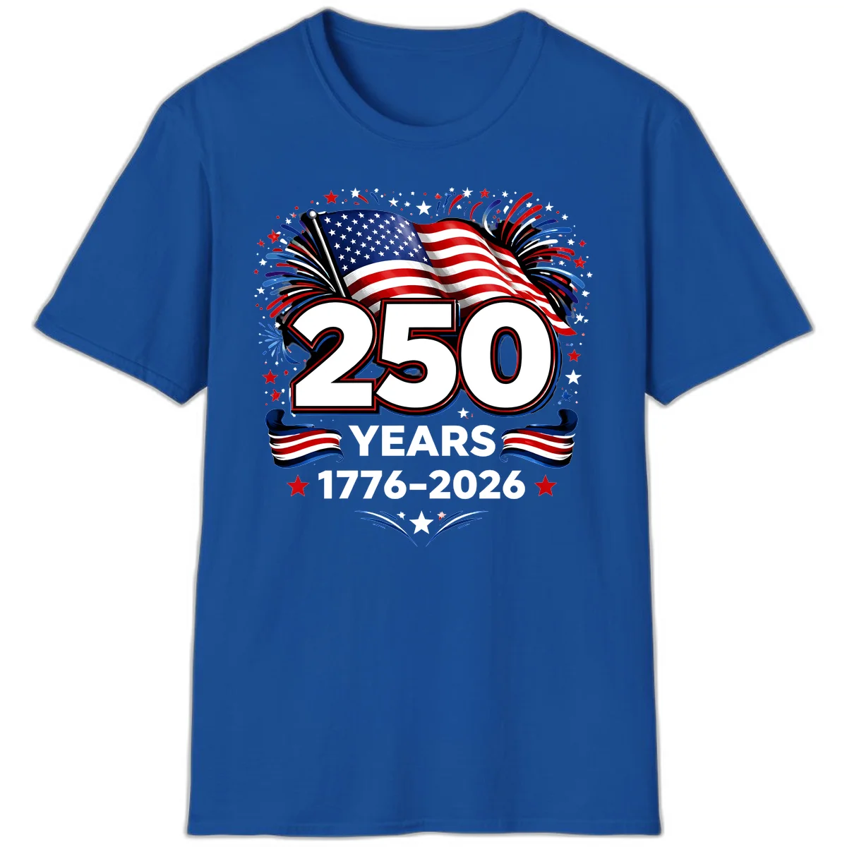 America's 250th Anniversary Celebration Design T-Shirt in Royal