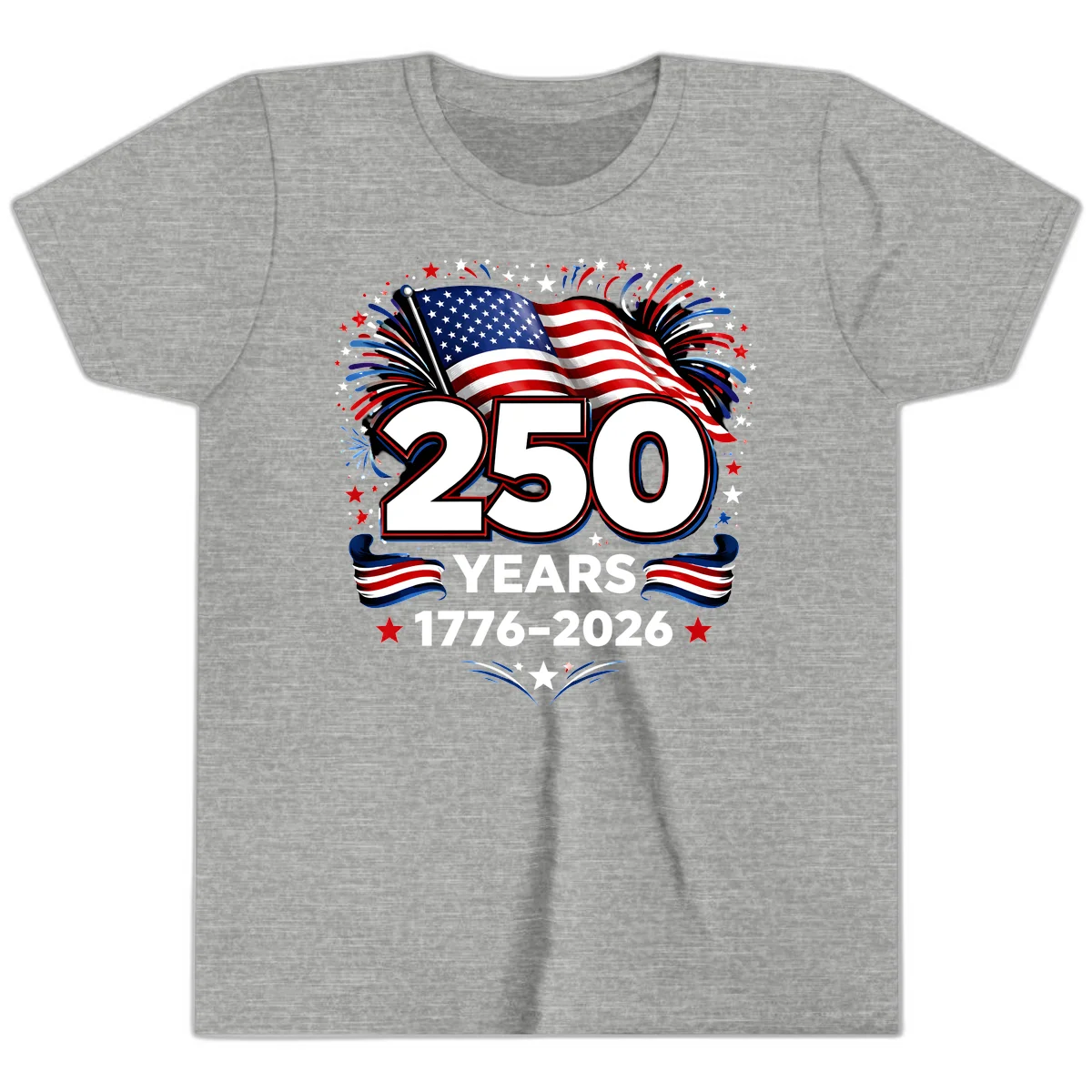 America's 250th Anniversary Celebration Design Youth T-Shirt in Athletic Heather