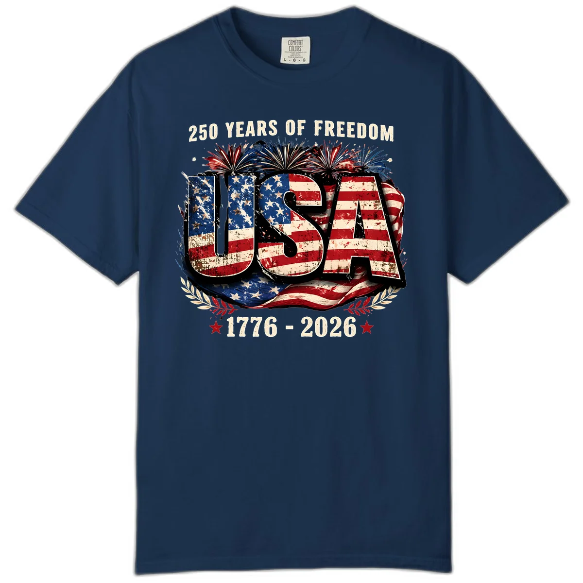 America's 250 Years of Freedom Celebration Comfort Color in Navy