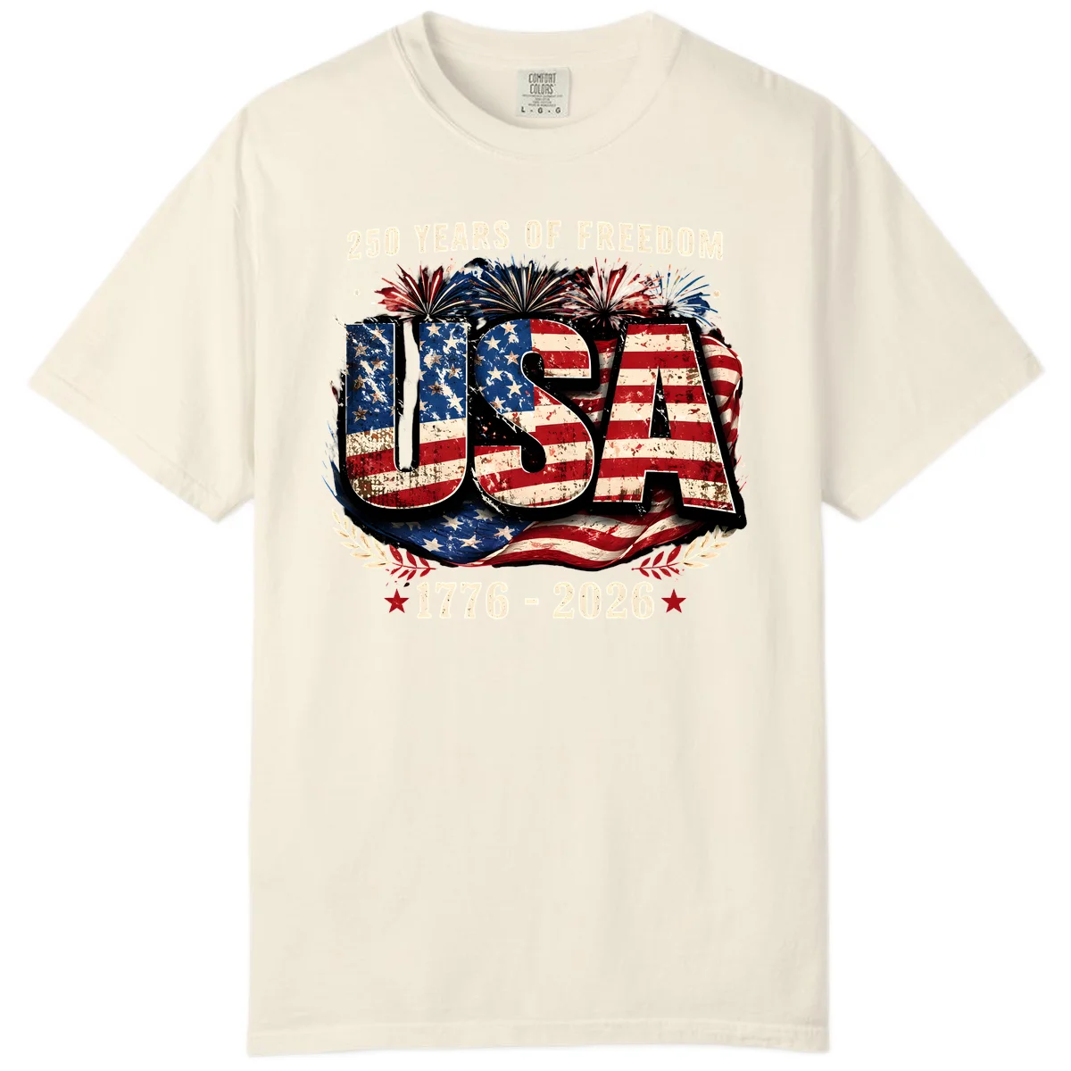 America's 250 Years of Freedom Celebration Comfort Color in Ivory