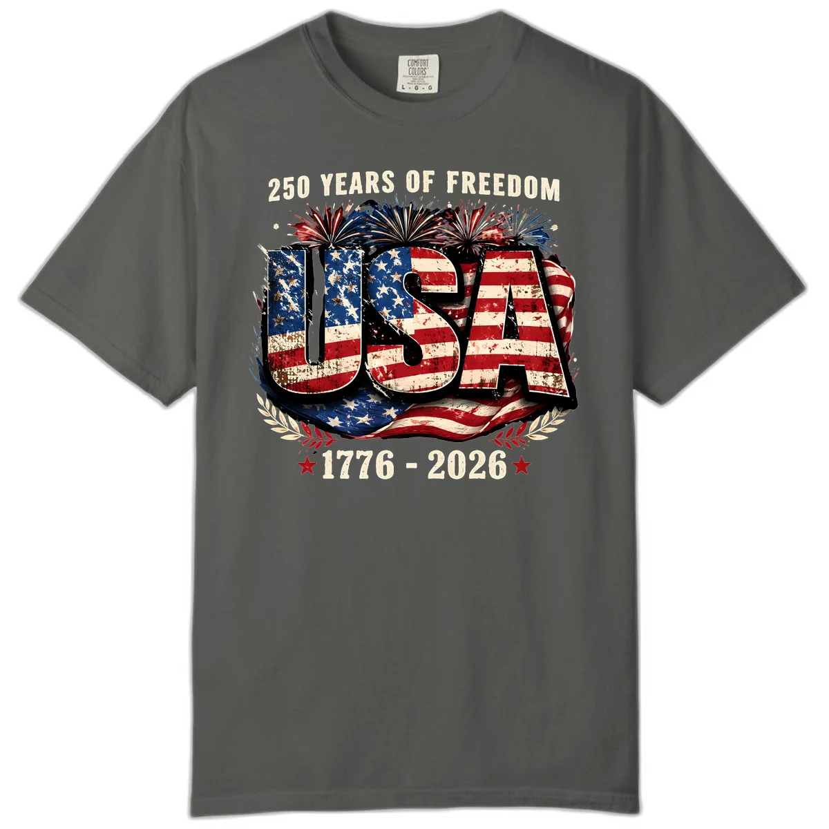 America's 250 Years of Freedom Celebration Comfort Color in Pepper